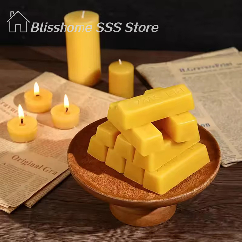 Candle Making Los Angeles - 【S】4/8Pcs Pure Beeswax Blocks, Space-Saving First-Class