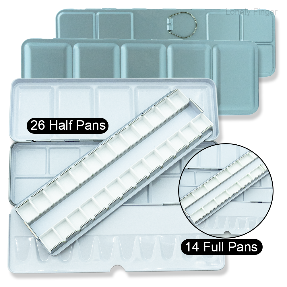 Tin Container Lid - Travel Watercolor Paint Palette: Empty Water
