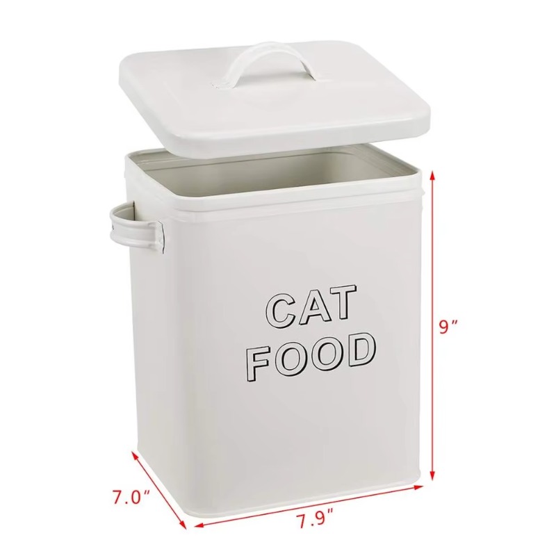 Pet Dog Treat and Food Storage - Tin Container Lid reseña y precio