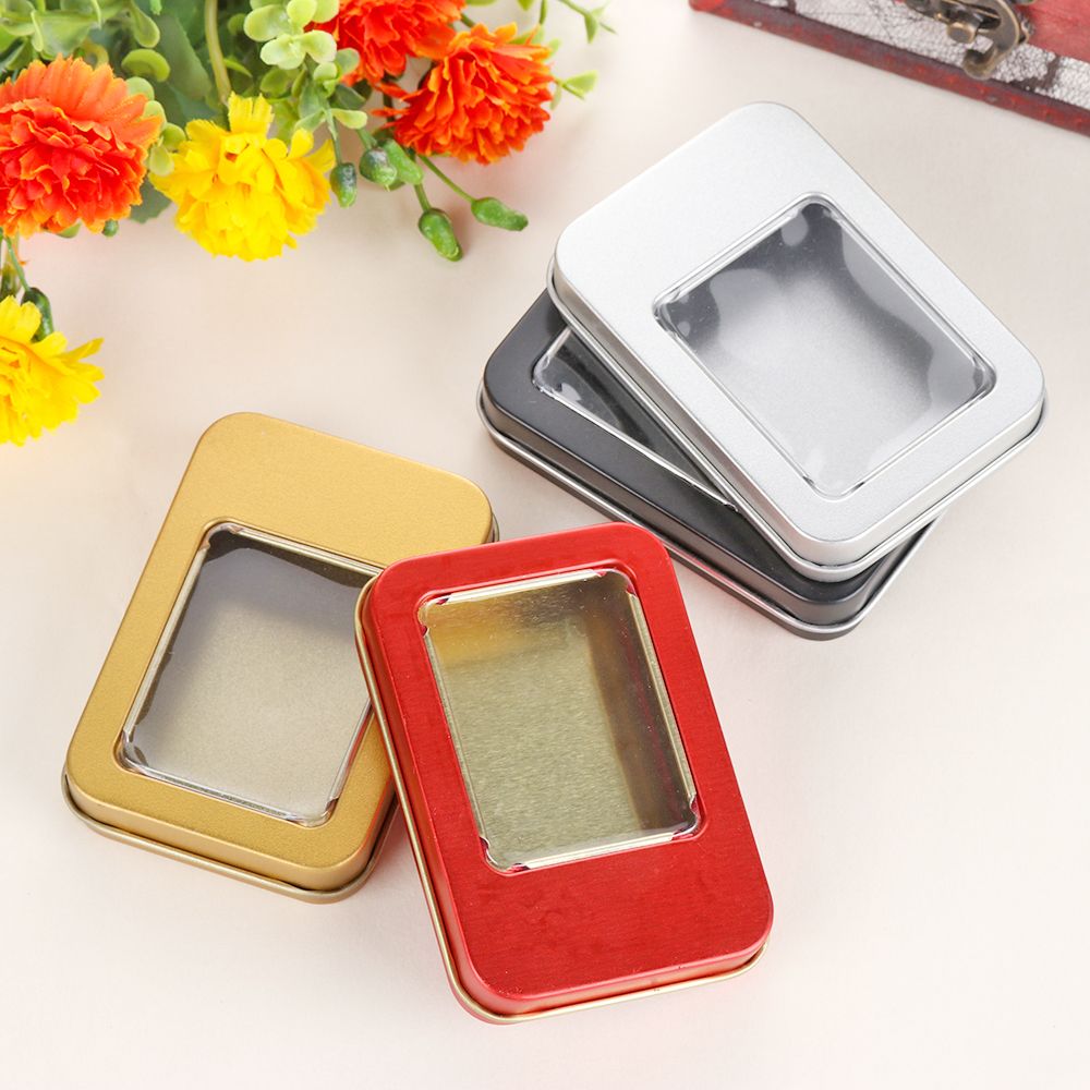 1PC Metal Clear Window Top Met - Tin Container Lid reseña y precio