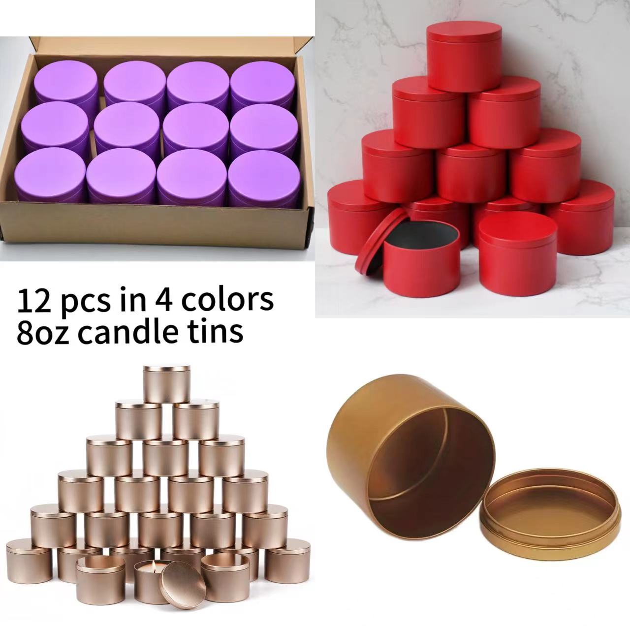 12pcs 4oz Metal Candle Tins wi - Tin Container Lid reseña y precio
