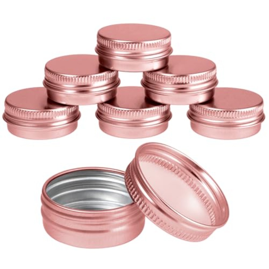 6 Pack 0.5 oz Metal Round Alum - Tin Container Lid reseña y precio