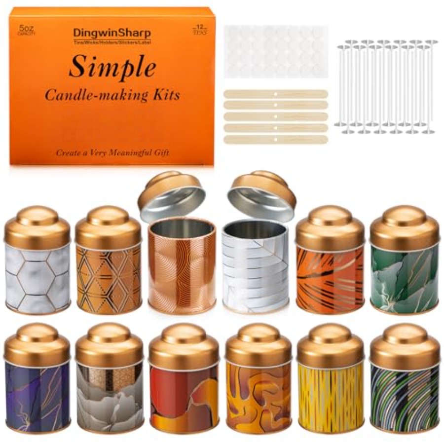 5oz Candle Tins for Making Can - Tin Container Lid reseña y precio