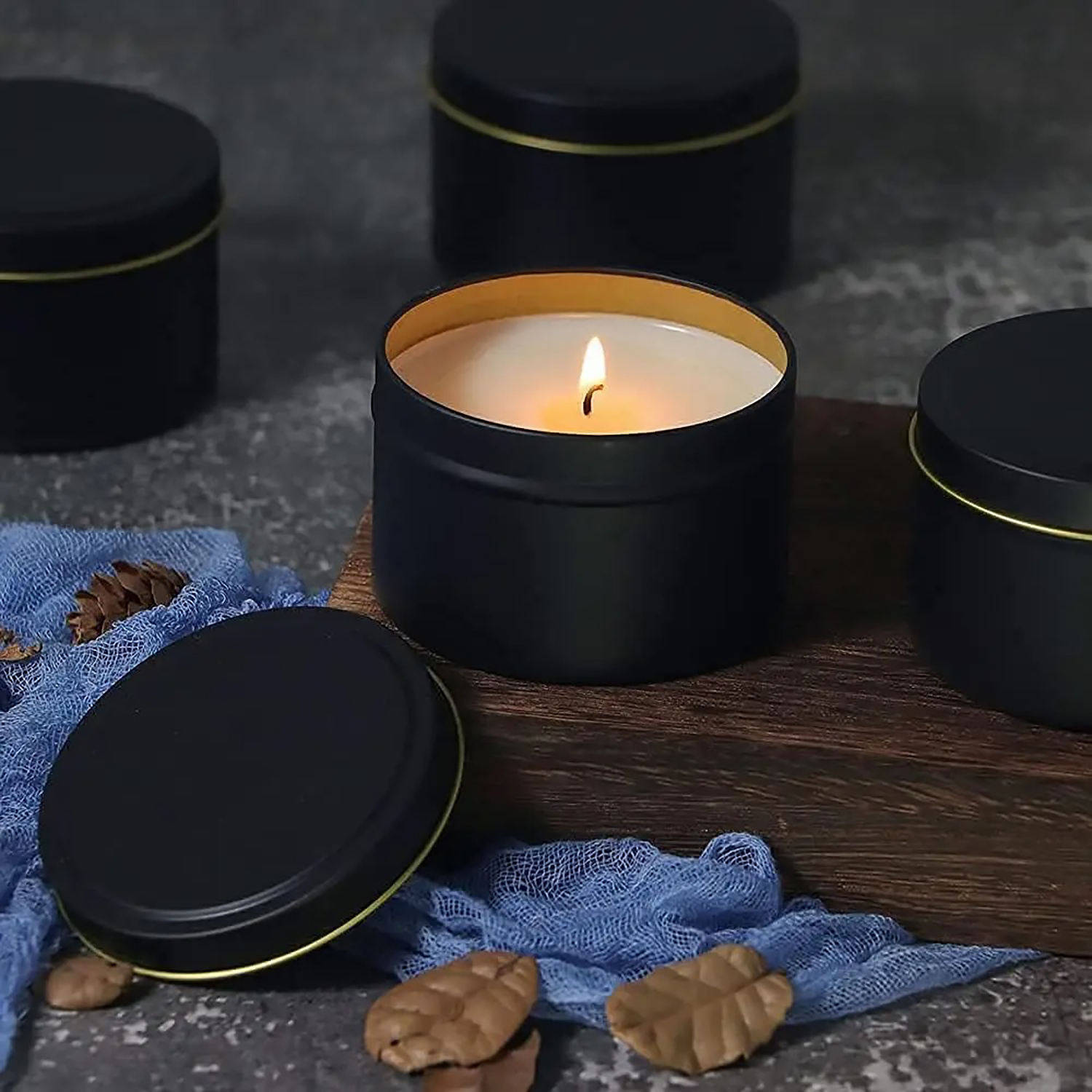 4oz/ 8oz Candle tins with lids - Tin Container Lid reseña y precio