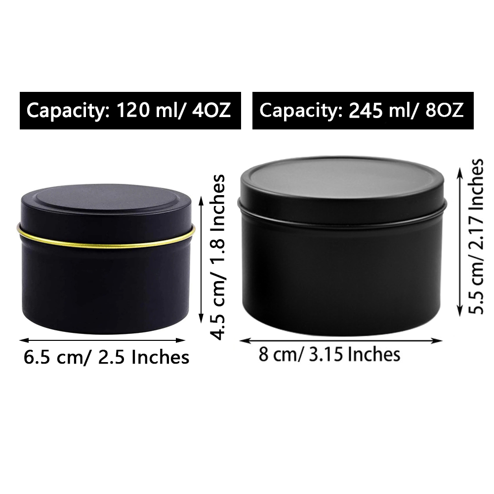4oz/ 8oz Candle tins with lids - Tin Container Lid reseña y precio