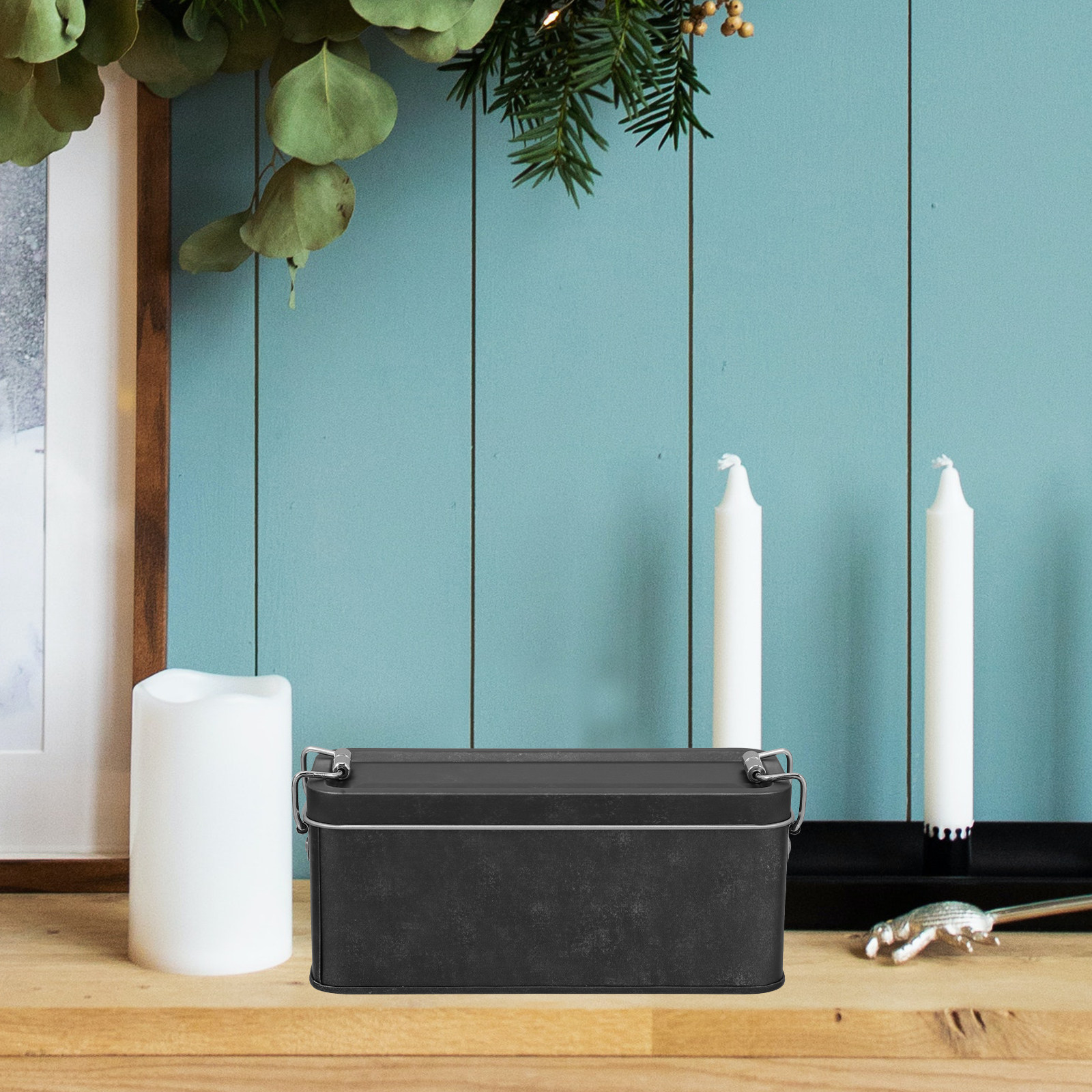 Premium Rectangular Tin Box wi - Tin Container Lid reseña y precio