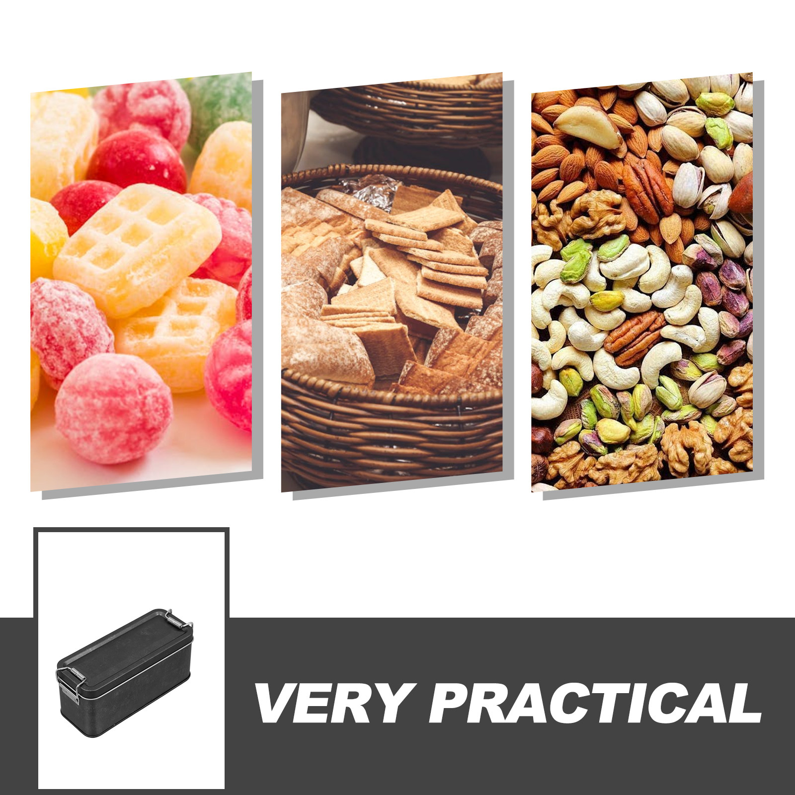 Premium Rectangular Tin Box wi - Tin Container Lid reseña y precio