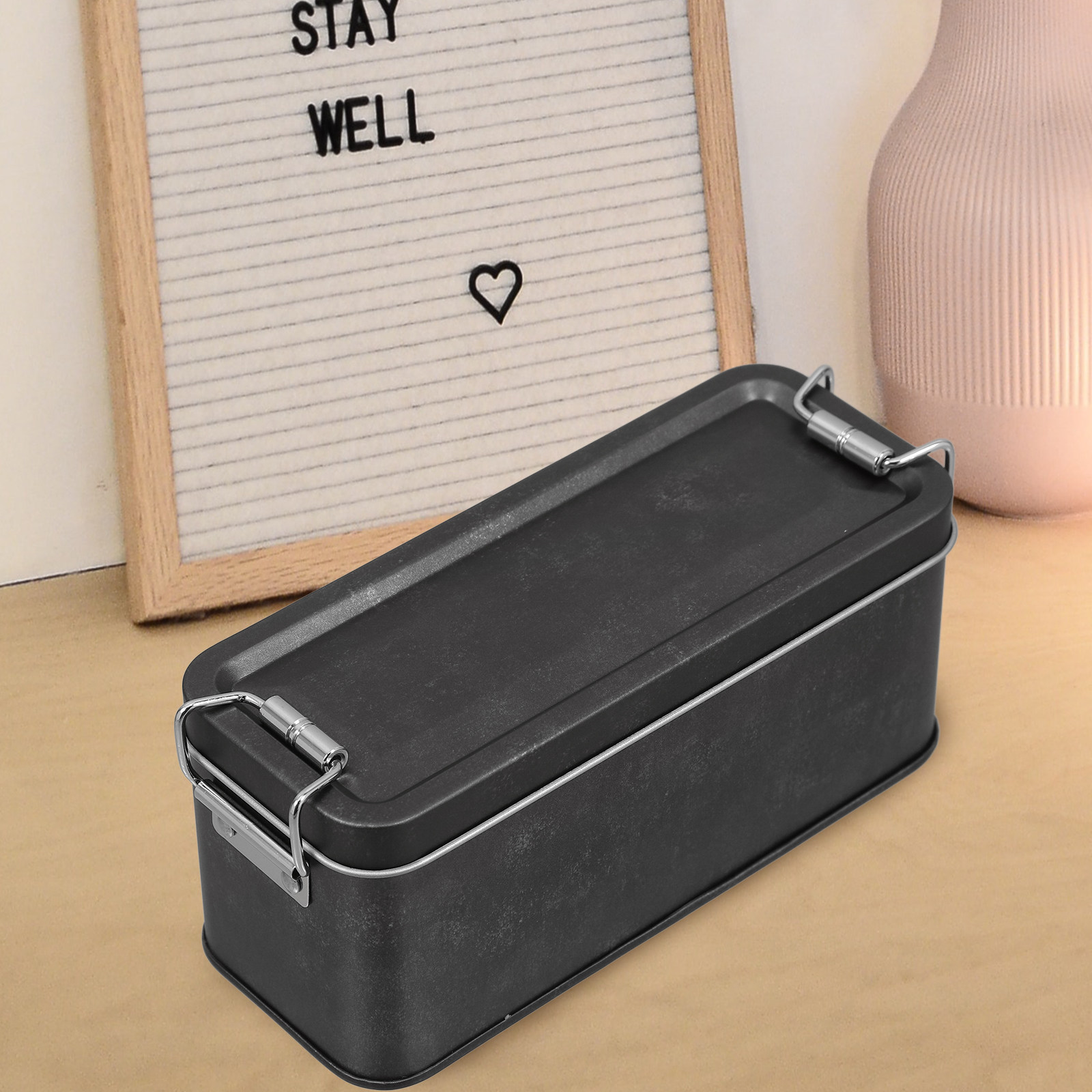 Premium Rectangular Tin Box wi - Tin Container Lid reseña y precio