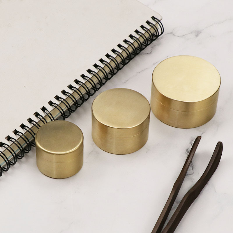 Brass Medicine Box Pill Jewelr - Tin Container Lid reseña y precio