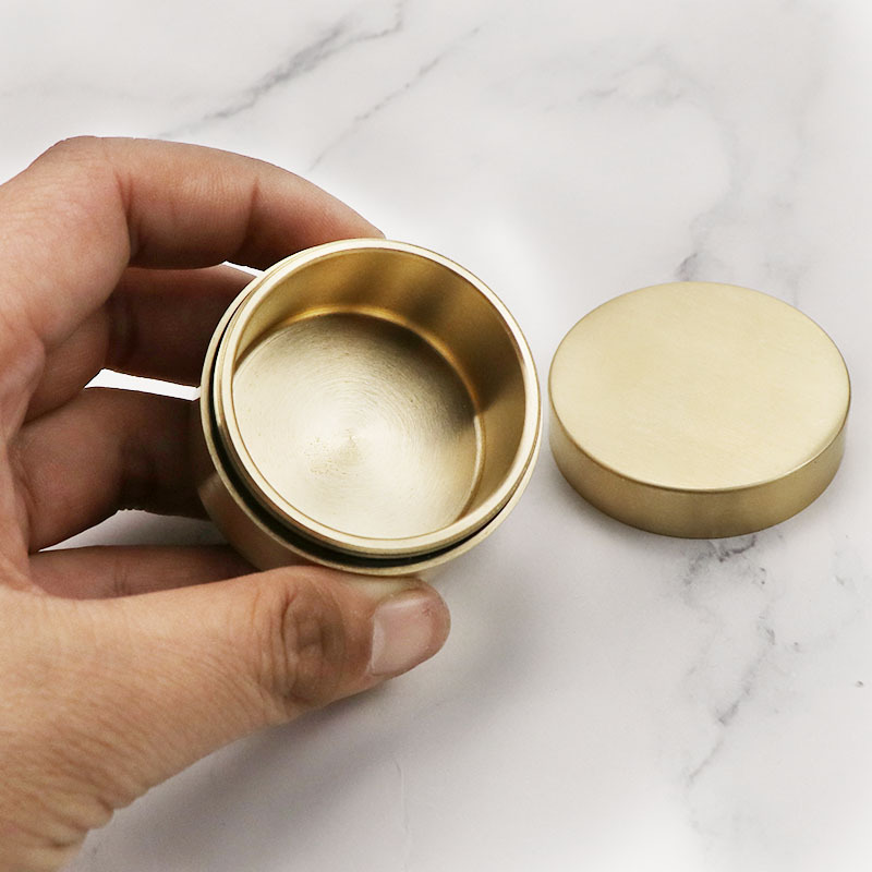 Brass Medicine Box Pill Jewelr - Tin Container Lid reseña y precio