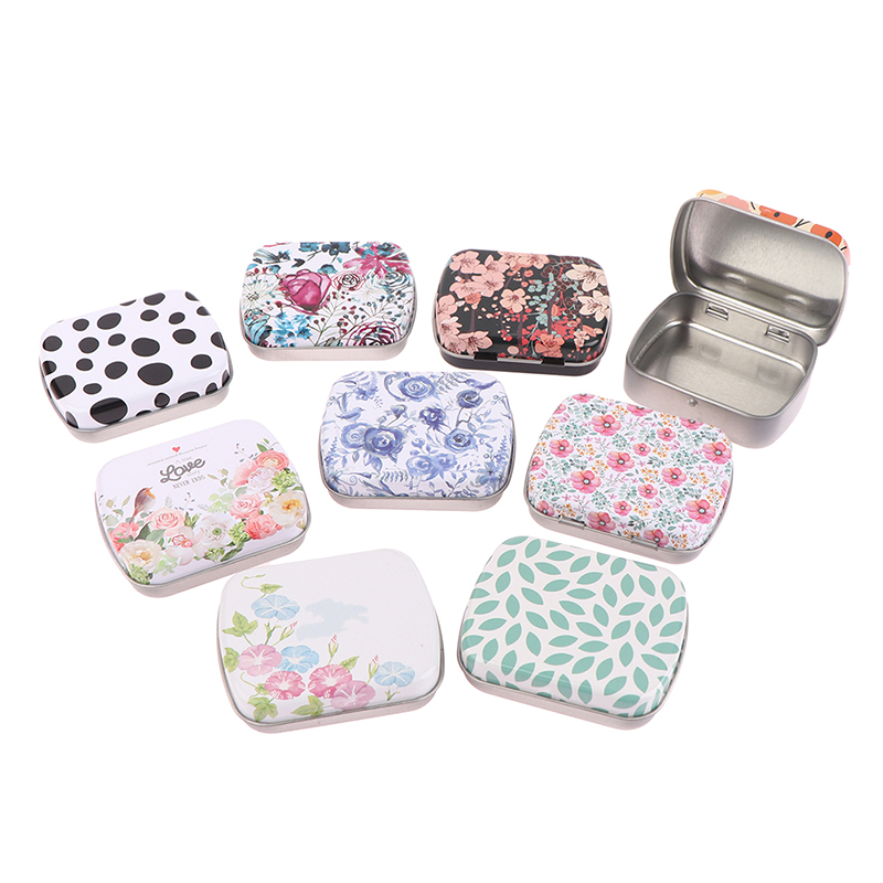 Mini Tin Box Metal Hinged with - Tin Container Lid reseña y precio