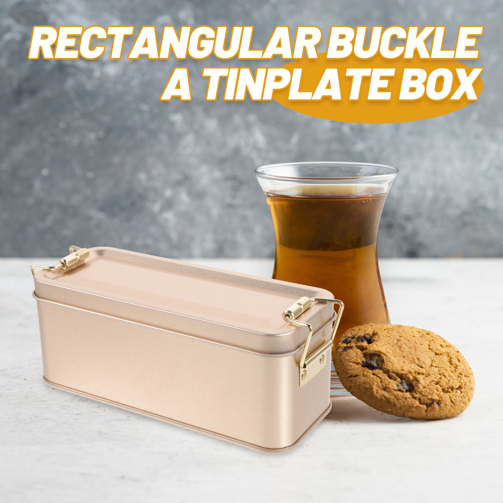 Stylish Iron Cookie Box Small  - Tin Container Lid reseña y precio