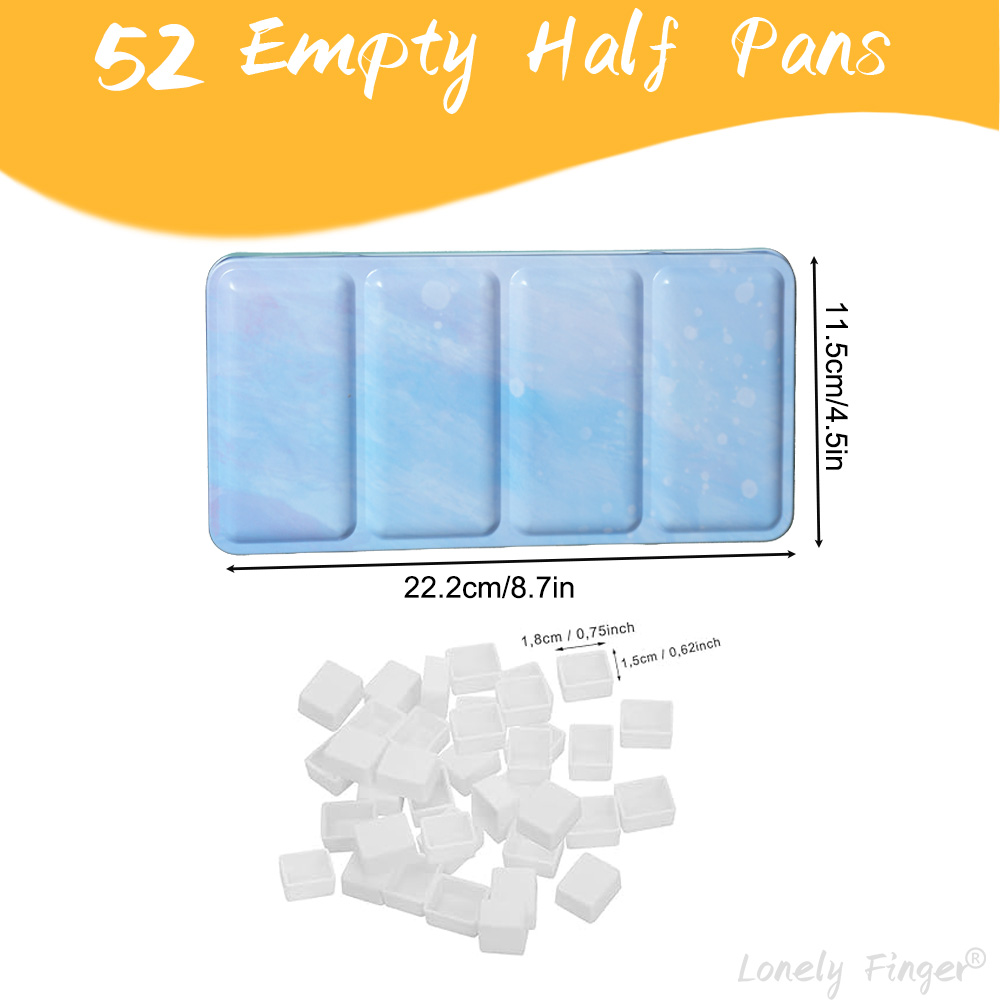 Empty Watercolor Palette Tin S - Tin Container Lid reseña y precio